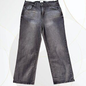 Kensie Mila High Rise Straight Jeans Black